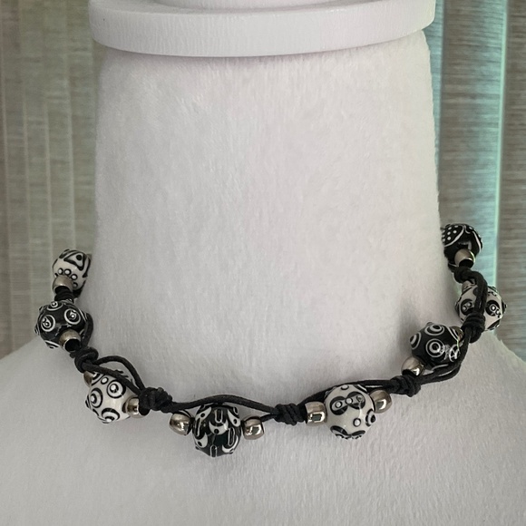 Beaded Choker Necklace Handmade Beads - Picture 1 of 10